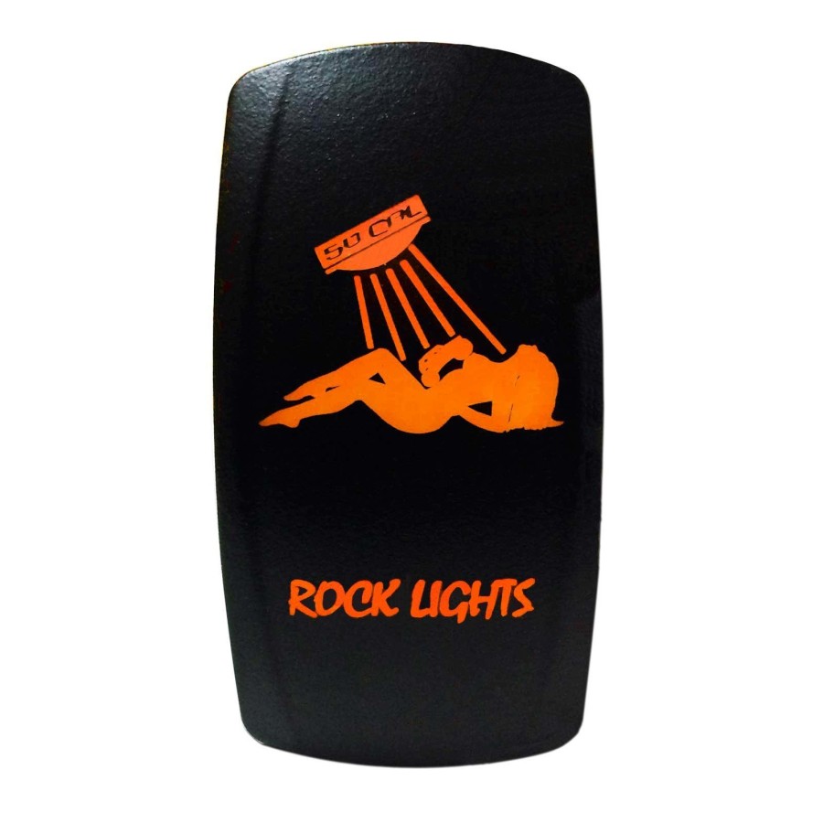 LASER ETCHED 12V LED BACK LIT ROCKER SWITCH Red AUX Lights RZR XP 1000 900