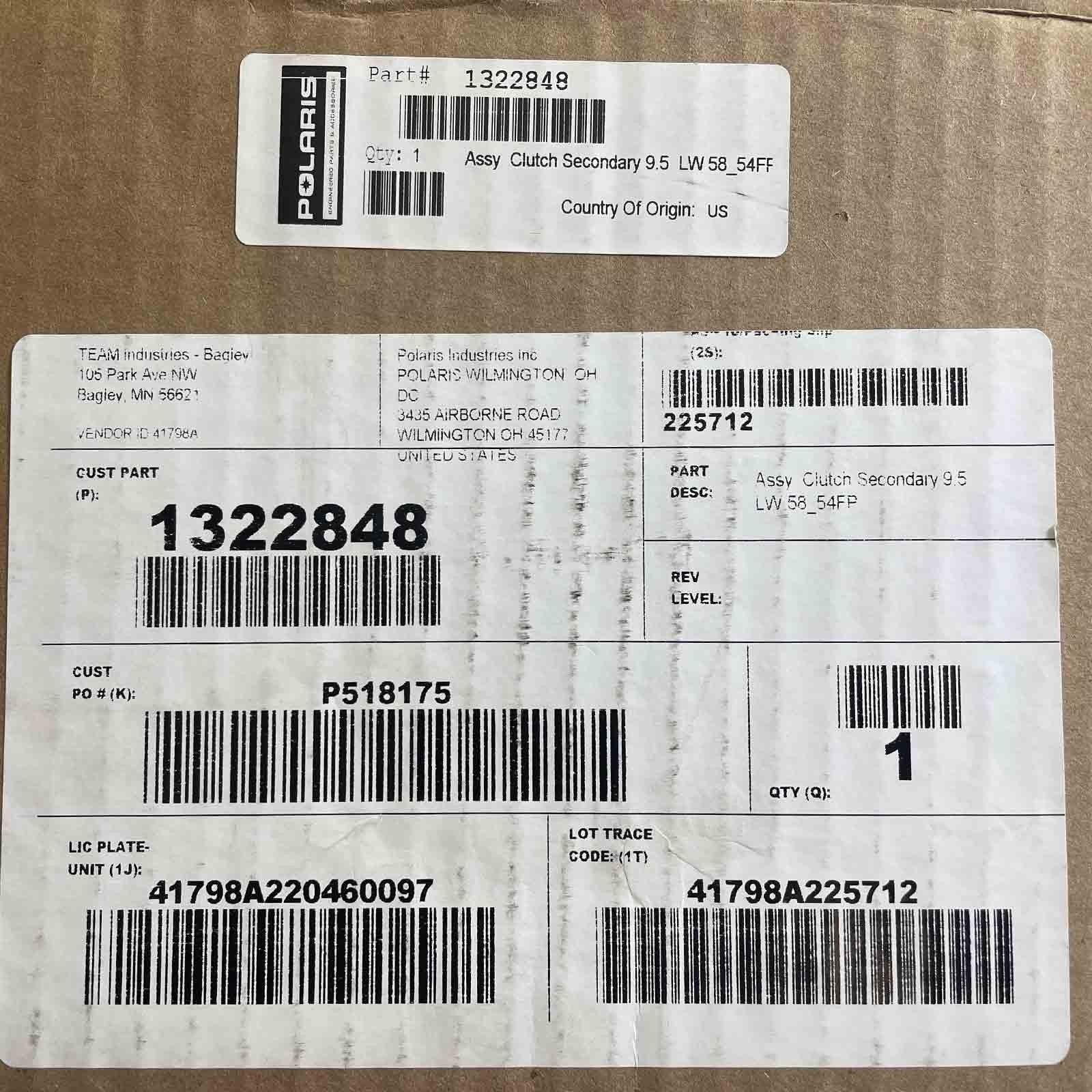 Polaris Secondary Clutch for Ranger 800 1322848 2010-2017