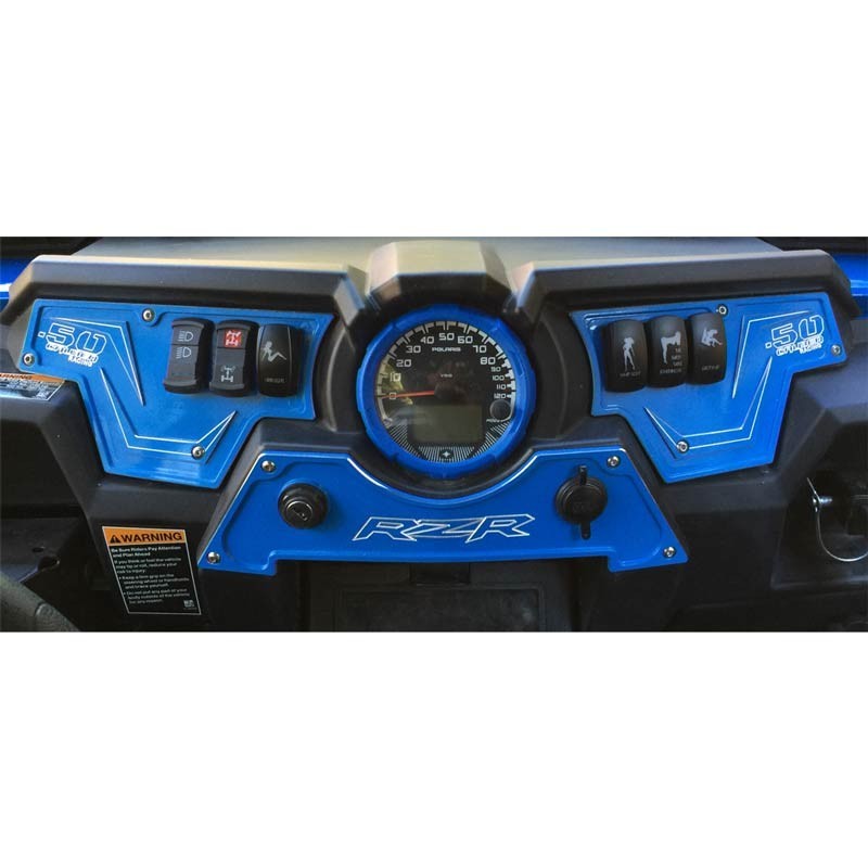 RZR XP1000 Blue Dash Panels (Shown fully installed)
