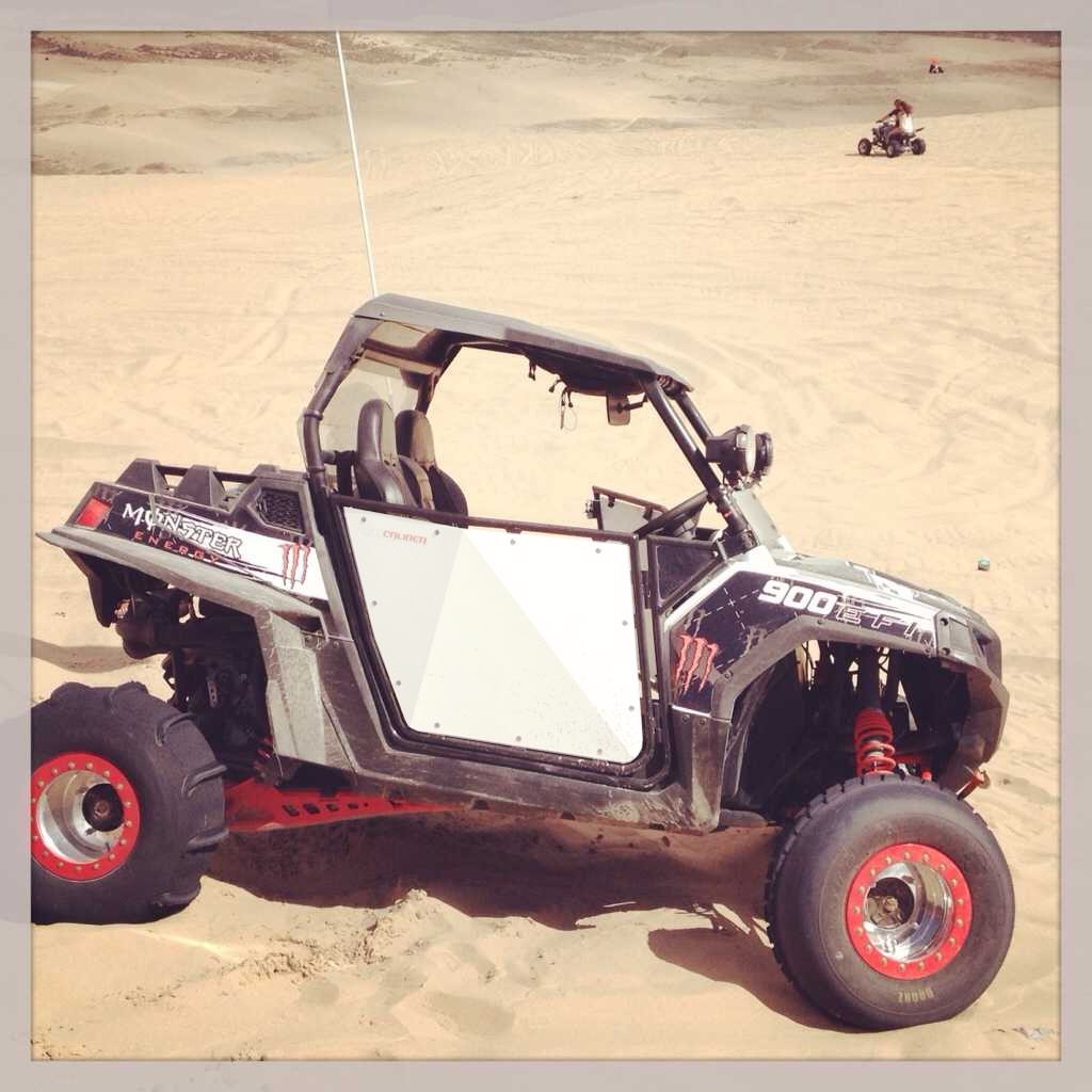 50 Cal RZR Doors White on Black