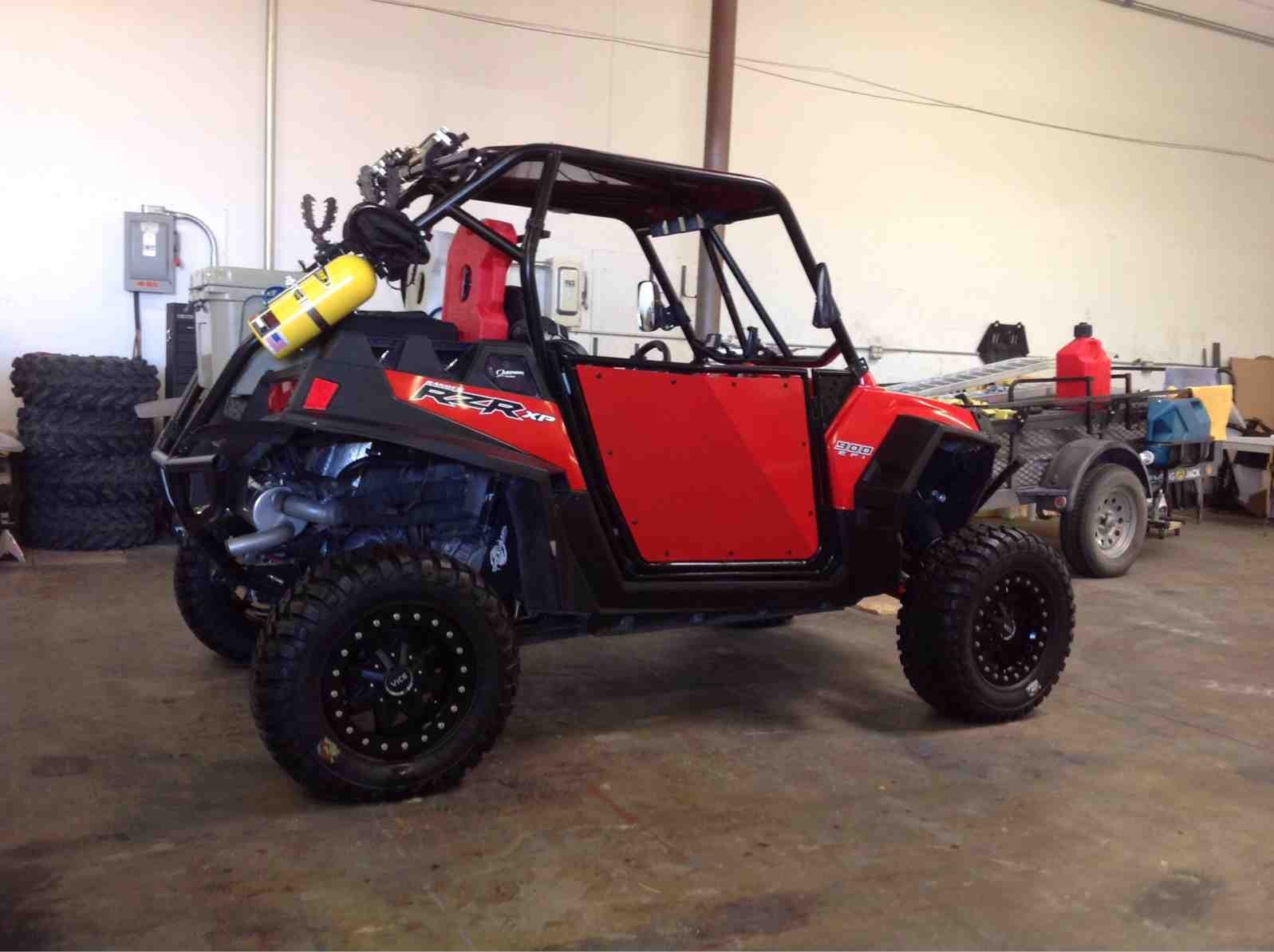 50 Cal RZR Doors Red on Black