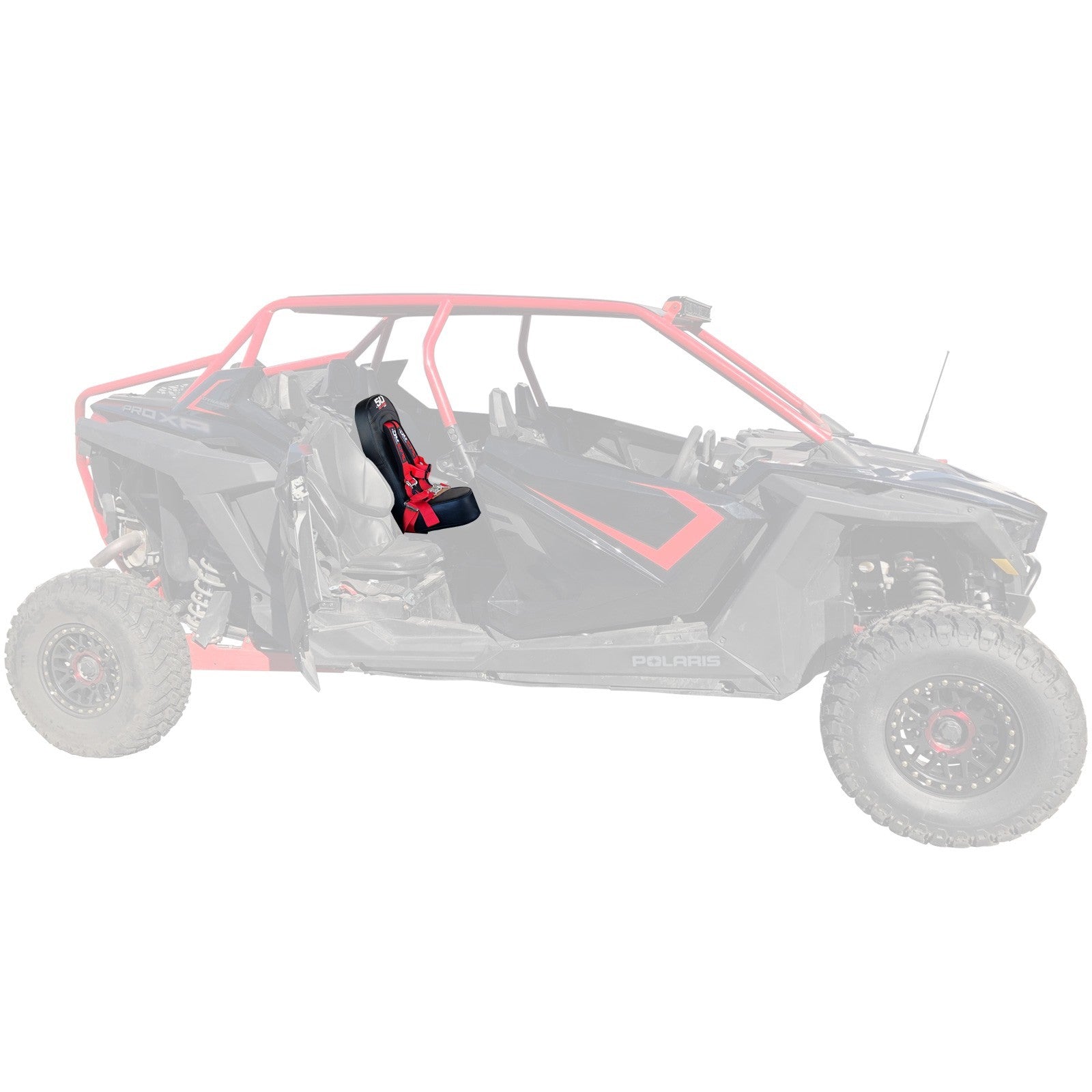 RZR PRO XP 4 Rear Bump Seat & Safety Harness - Red