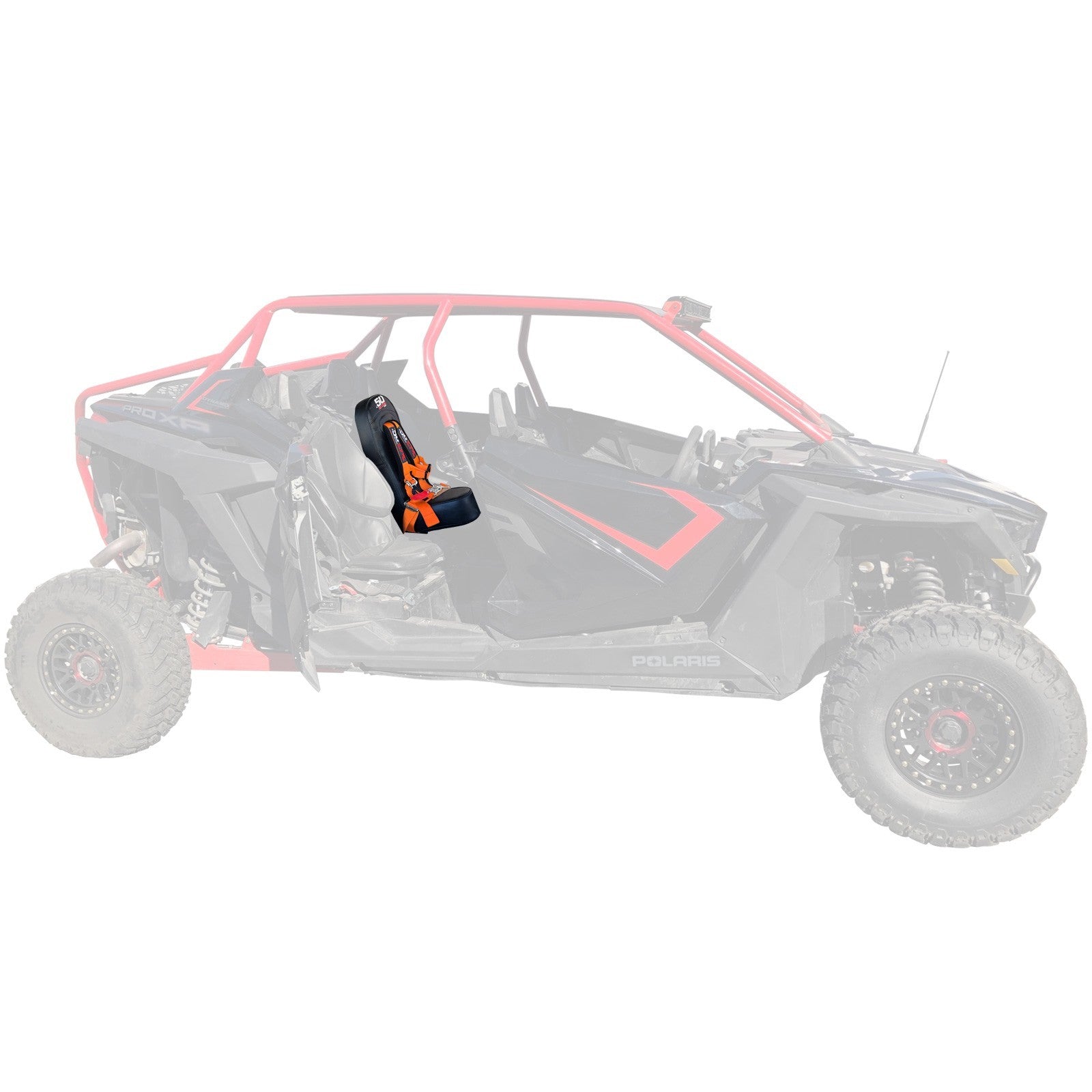 RZR PRO XP 4 Rear Bump Seat & Safety Harness - Orange