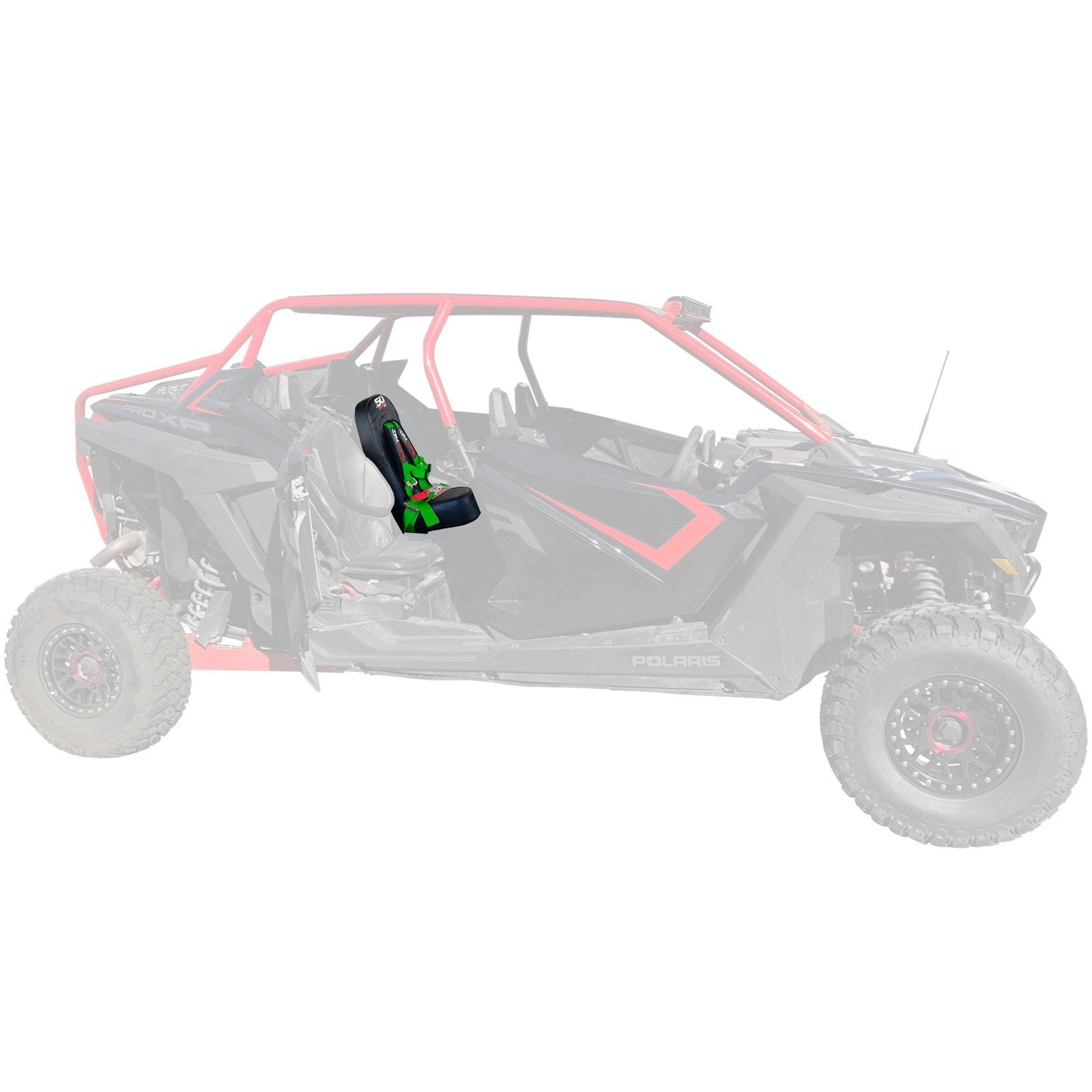 RZR PRO XP 4 Rear Bump Seat & Safety Harness - Green