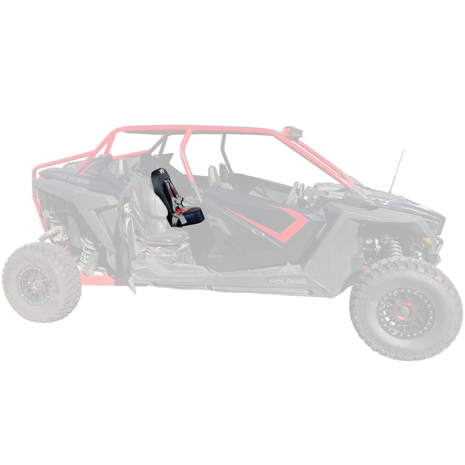 RZR PRO XP 4 Rear Bump Seat & Safety Harness - Silver