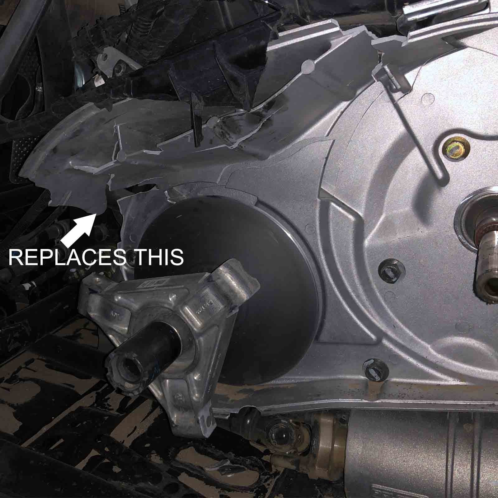 Damaged clutch cover from Belt clutch failure