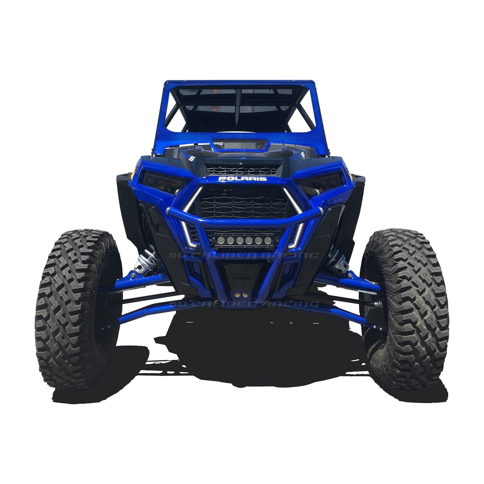 RZR Turbo S Front Bumper - Blue powdercoat