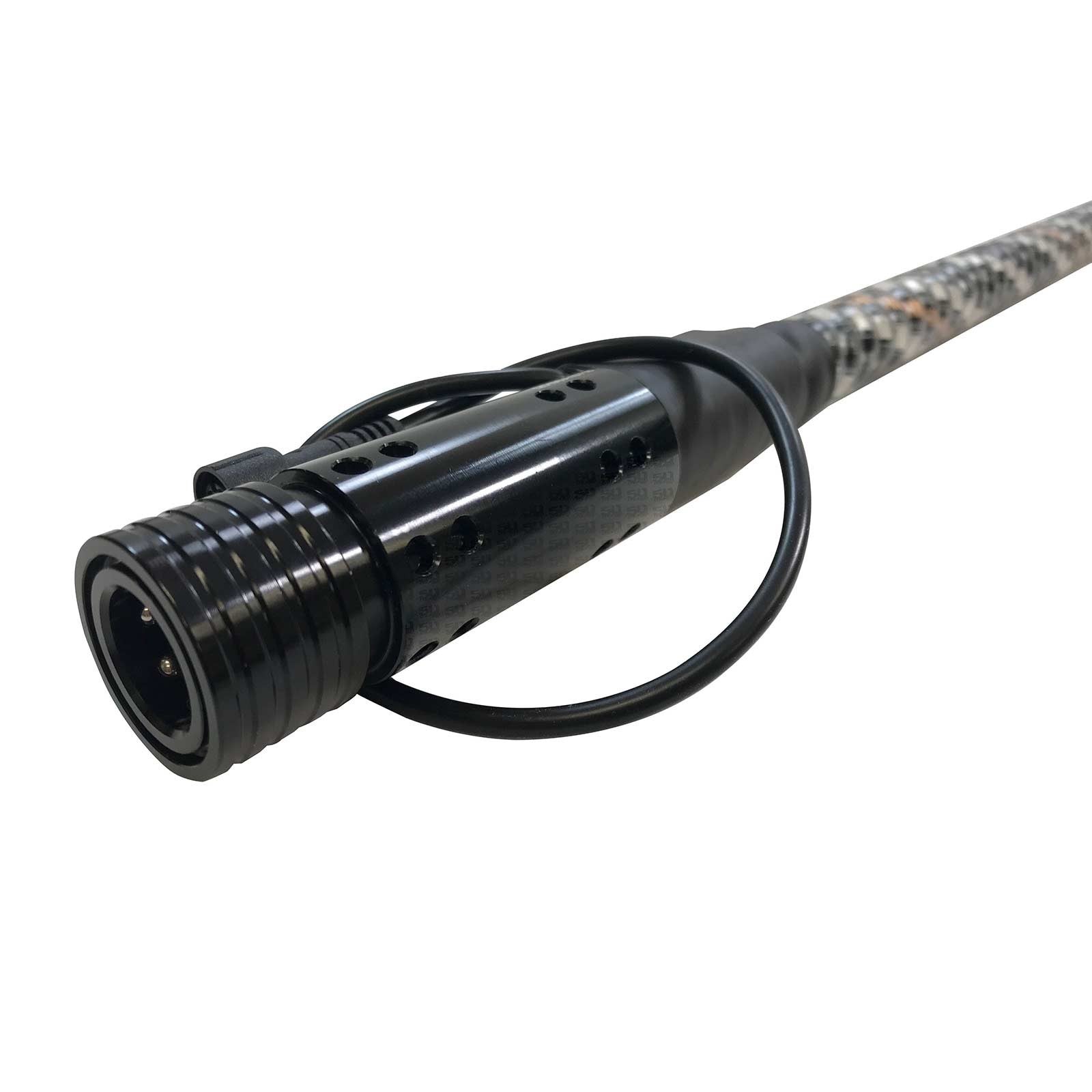 Quick release mechanism on both whips for easy on /off and are very secure when installed..