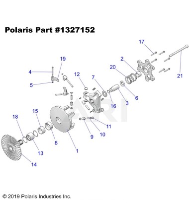 OEM Polaris Primary Clutch 1327152 RZR XP Turbo, Turbo S 2021 ONLY