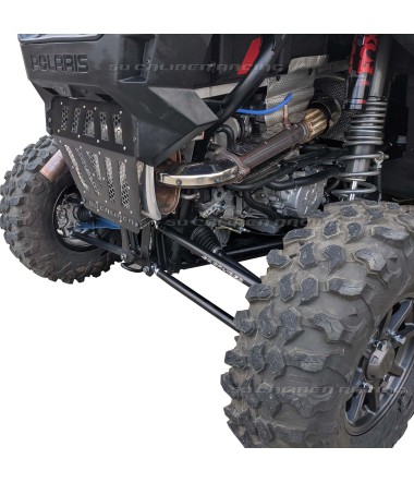 Polaris RZR Turbo R Vented Exhaust Cover - Increase departure angle over stock plastic piece