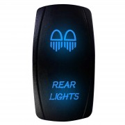 Illuminated On/Off Rocker Switch Dual Rear Lights - Side View