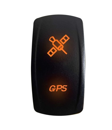 Illuminated On/Off Rocker Switch GPS Orange