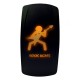 "Rock Lights" On/Off Rocker Switch Waterproof Rocker Design Orange