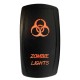 Illuminated On/Off Rocker Switch Zombie Lights Orange