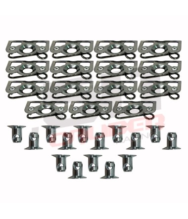 15 Pack Dzus Tab Plate Kits - Dimpled Center