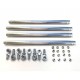2022+ RZR PRO R CNC Billet Radius Rods with Raw Finish Complete Kit