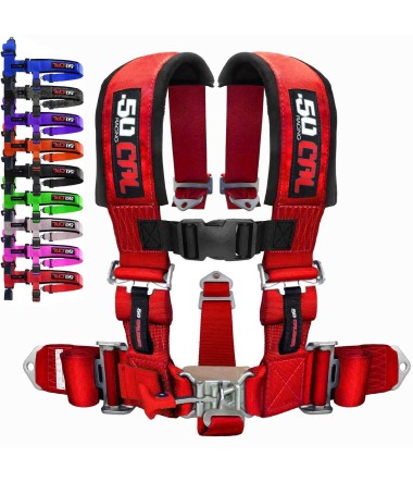 50 Caliber Racing 2" 5 pt Racing Safety Harness anti-sub strap
