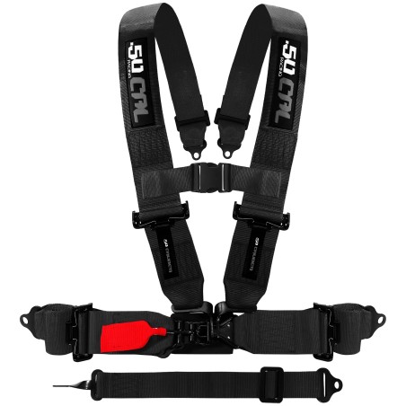 SFI Approved 2" and  3" 5pt Black Safety Harness