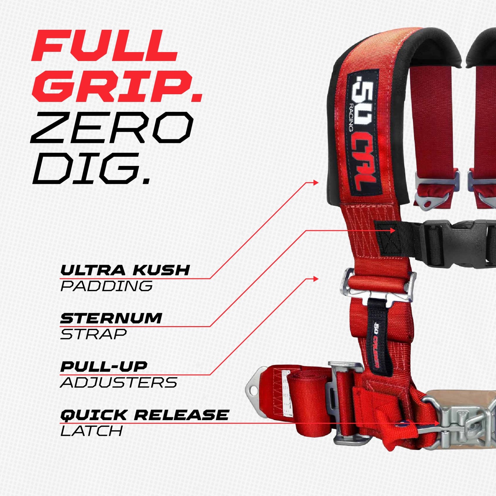 3" 5 point Offroad Belts H style