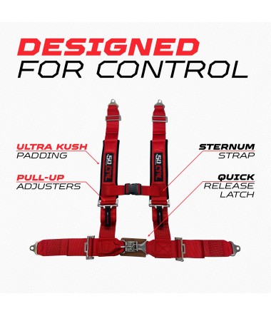 50 Caliber Racing 3" 4 point Racing Safety Harness Seat Belts