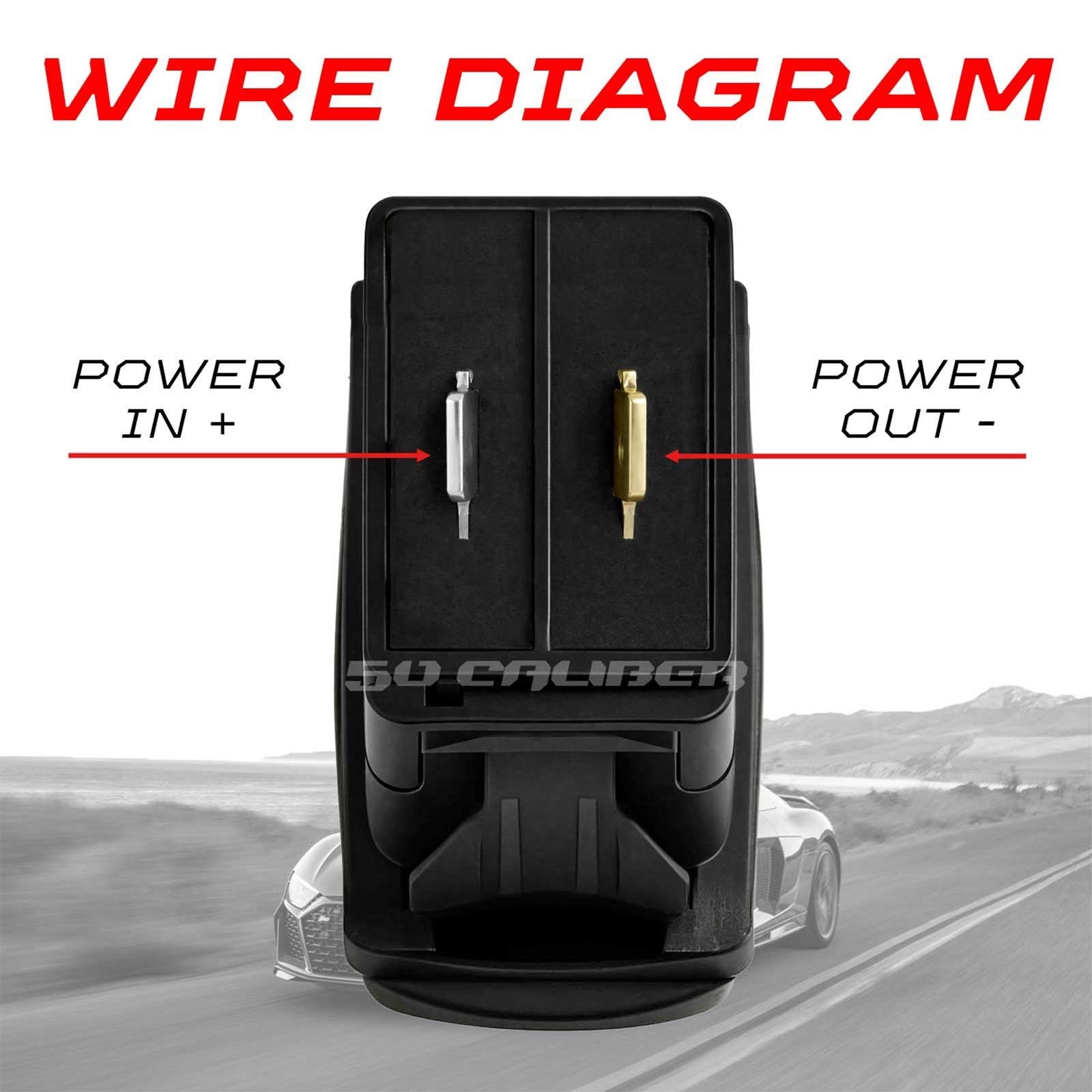 Dual type A USB LED illuminated rocker switch