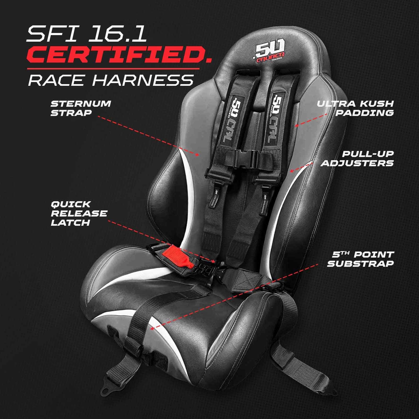 2" and 3" 5 Point Harness SFI Certified Racing Harness