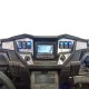 Polaris RZR Dash Panel Digital GPS 6 pc SILVER with switches installed
