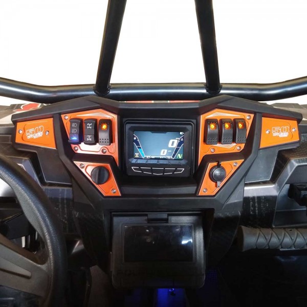 Made 100% in USA STVMotorsports SDP6GPS Custom Aluminum Dash Panel for 2017-2018 Polaris RZR XP Turbo Edition with GPS Display Red no switches Included 