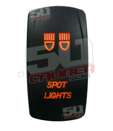 Illuminated On/Off Rocker Switch Spot Lights Orange