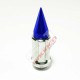 10 x 1.25 mm Chrome Lug Nuts with Anodized Aluminum Spikes - Blue 2.5" Total Length