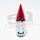 10 x 1.25 mm Chrome Lug Nuts with Anodized Aluminum Spikes - Red Fit UTVs and ATVs