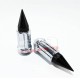 12 x 1.25 mm Chrome Lug Nuts with Anodized Aluminum Spikes - Black Teryx 