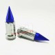 12 x 1.25 mm Chrome Lug Nuts with Anodized Aluminum Spikes - Blue Teryx
