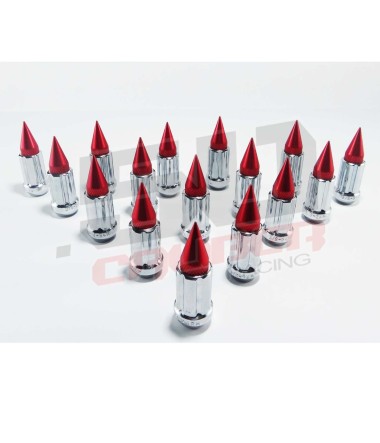 10 x 1.25 mm Chrrome Spiked Lug Nuts - 16 Pack