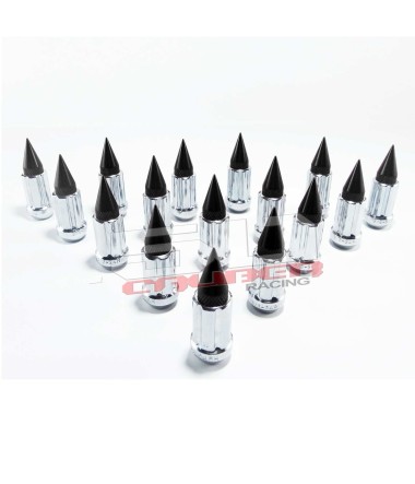 10 x 1.25 mm Chrrome Spiked Lug Nuts - 16 Pack