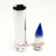3/8 x 24 Chrome Lug Nuts with Anodized Aluminum Spikes - Blue with key