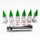 3/8 x 24 Chrome Lug Nuts with Anodized Aluminum Spikes - Green With Key K569