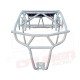 RZR4 white roll cage 4 inch lower rear view
