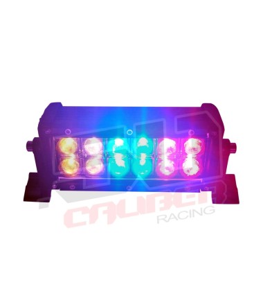 6 Inch Multicolor LED Light Bar with Wireless Remote - Brilliant Red Blue and Amber Lighting