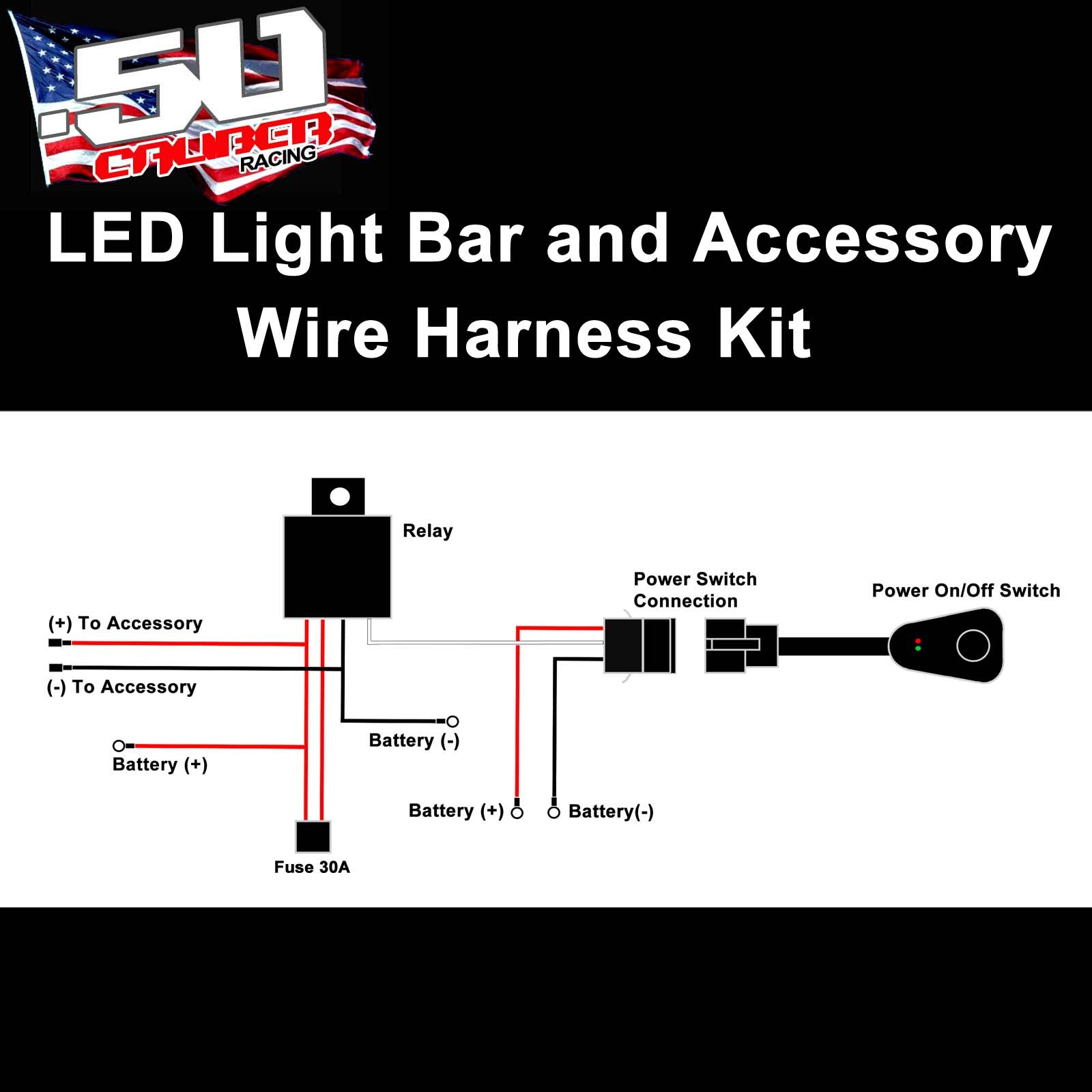 Led Bar Light Wiring Diagram Fuse Block from 50caliberracing.com