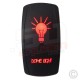 On/Off 50 Caliber Racing Red Dome Light LED Rocker Switch 
