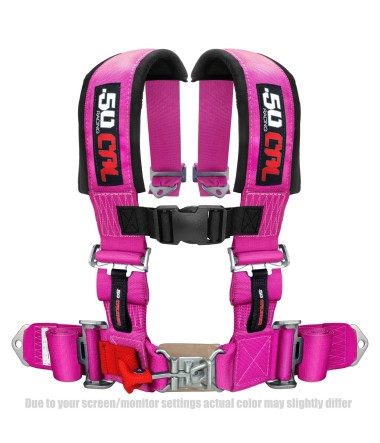 PINK - 2" 4 point Harness Seat Belt 50 Caliber Racing