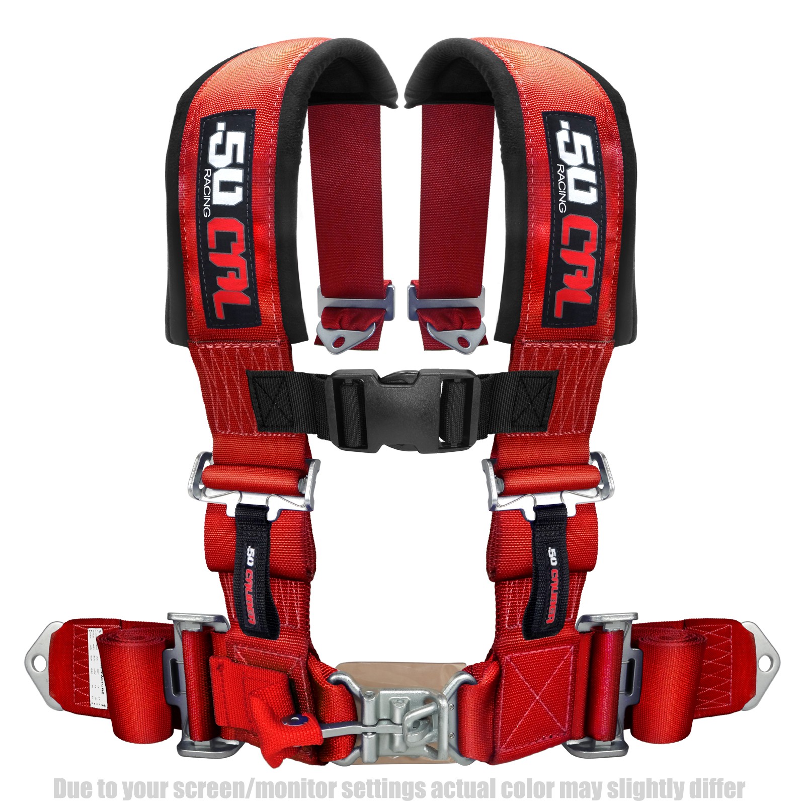 2-Inch 4-Point Harness Belts - Red
