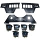 BLACK - RZR XP1000 8 Switch Dash Panel. 3 Piece + 6 Switches included.