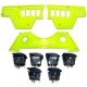 LIME SQUEEZE - RZR XP1000 8 Switch Dash Panel. 3 Piece + 6 Switches included.