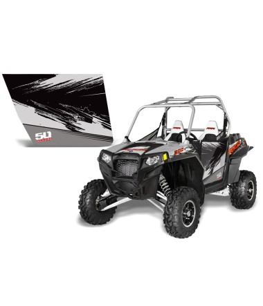 RZR Liquid Silver sticker kit for 50 caliber 2 seat doors