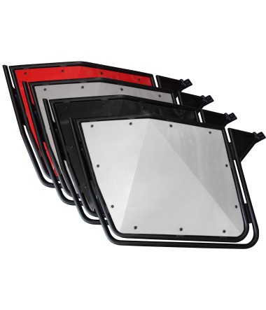 White on black rzr 2 seater doors for rzr s	 xp	 800 and 900