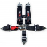 SFI Certified 3" 5 Point Black Safety Harness