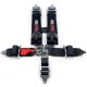 SFI Approved 3" 5 Point Black Safety Harness