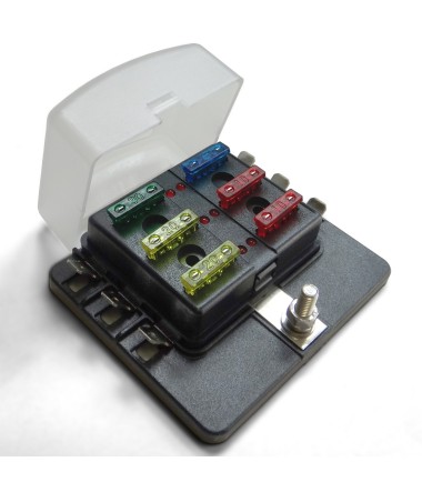 6 Way Standard LED Circuit Blade Fuse Box